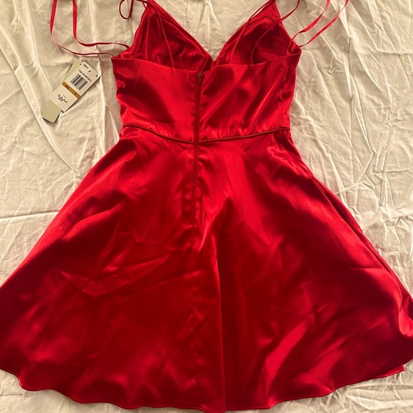 Red satin homecoming dress from Dillards - Picture 2 of 3